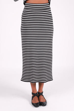 Banded Skirt | Bamboo Stripe