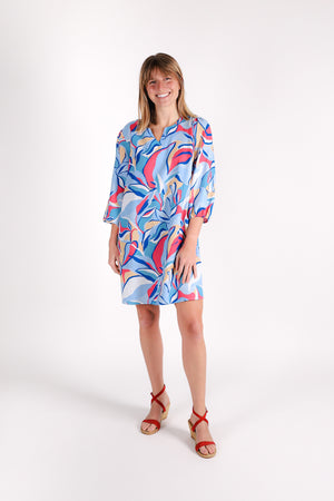 Happiness Dress | Blue Abstract