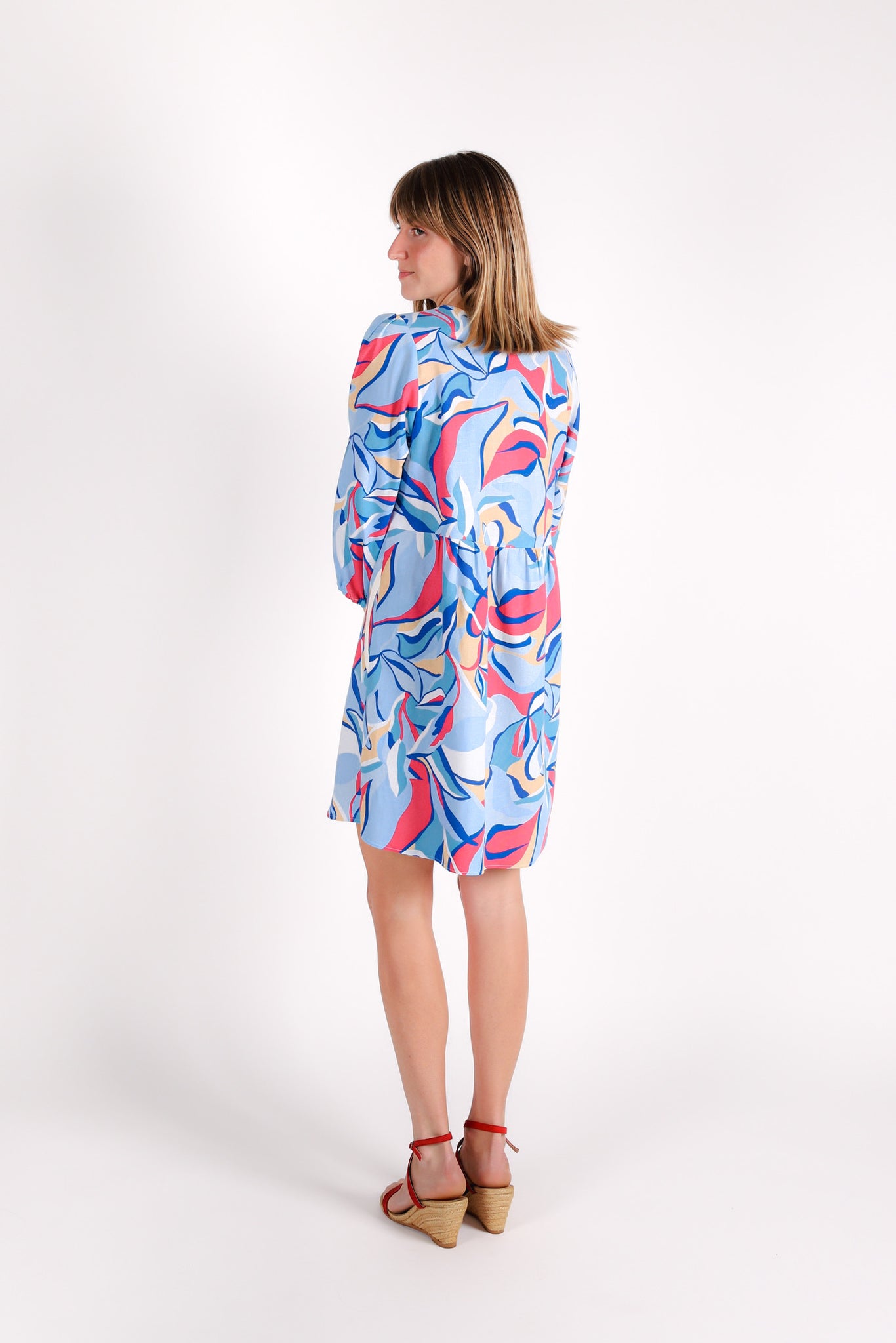 Happiness Dress | Blue Abstract